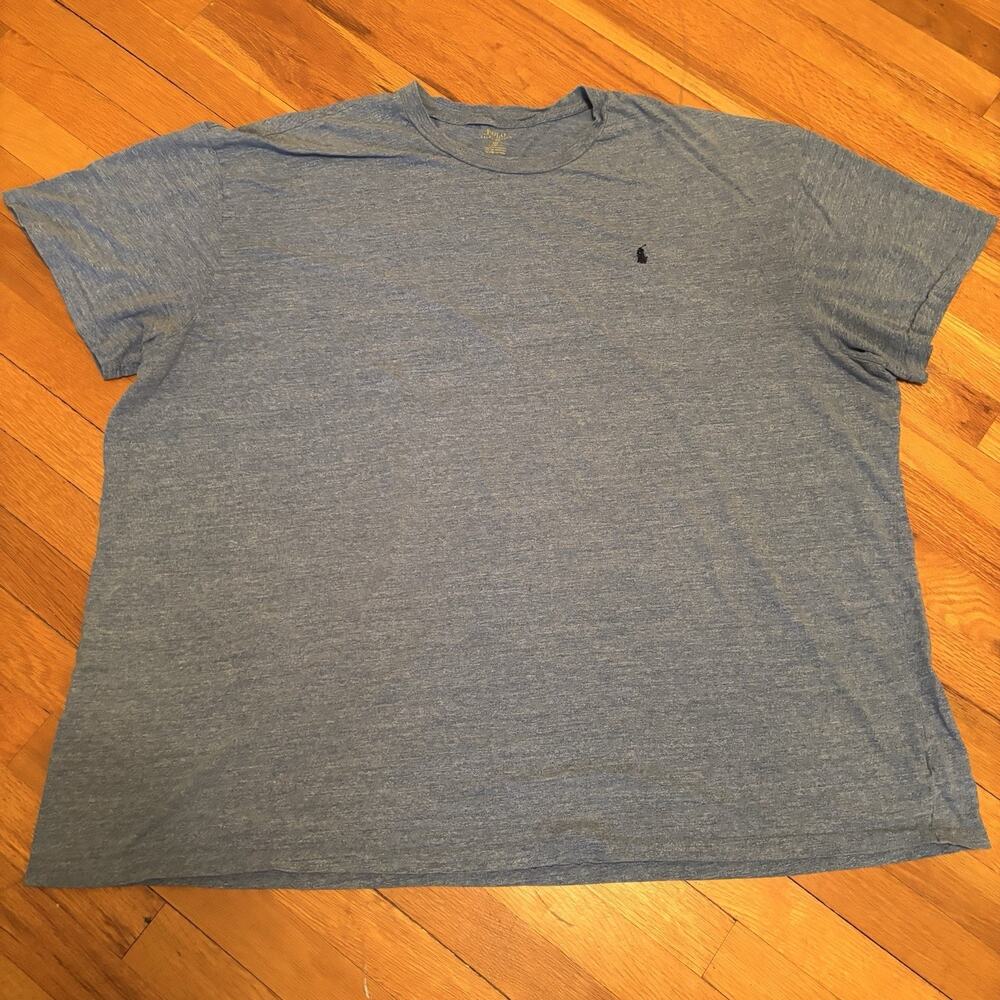POLO Men’s Short Sleeve Blue T Shirt 4XB 4XL Husky Plus Yellow Top